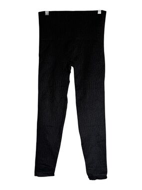SPANX Dark Brown Black Animal Print Look At Me Now Seamless Leggings Sz L